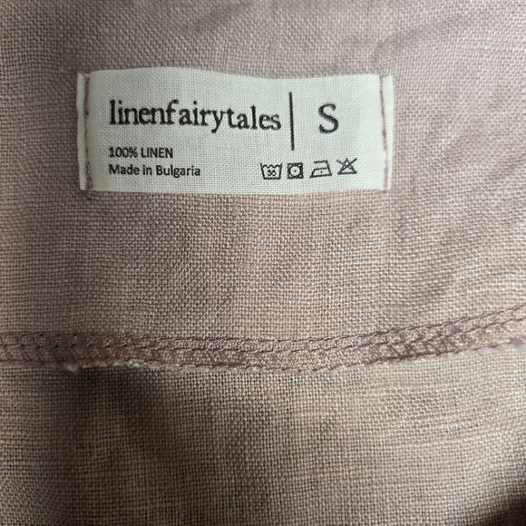 Linen Bolero Cropped Jacket By Linenfairytales Natural Beige Small - Picture 3 of 4